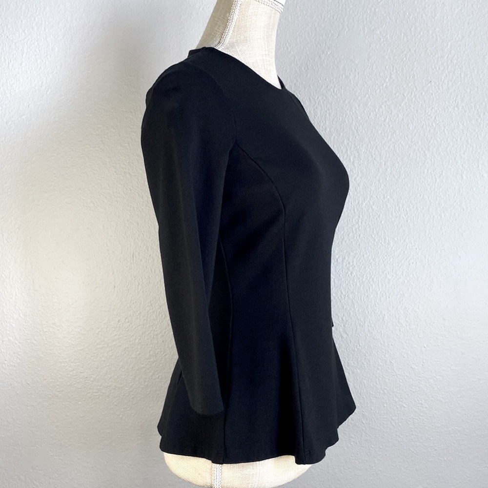 Ralph Lauren Black Peplum Top Size XS